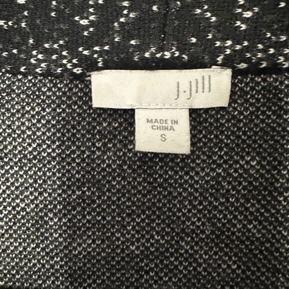 J. Jill Women’s Small Cardigan Sweater Black Grey Small Warm Winter Wool Long - Picture 4 of 5